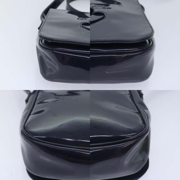 CELINE Circle Shoulder Bag Enamel Navy Silver - Picture 10 of 12